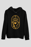 1 Mayıs Baskılı Unisex Siyah Hoodie
