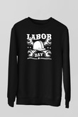1 Mayıs Baskılı Unisex Siyah Sweatshirt