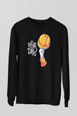 1 Mayıs Baskılı Unisex Siyah Sweatshirt