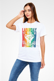 1 Mayıs Unisex Baskılı Beyaz Tişört - Tshirt