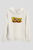 10cc Baskılı Beyaz Unisex Kapüşonlu Sweatshirt