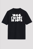 10cc Baskılı Unisex Siyah Oversize Tişört - Tshirt