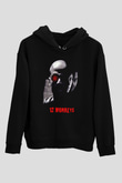 12 Maymun (12 Monkeys) Baskılı Unisex Siyah Hoodie