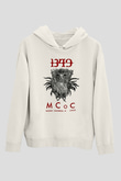 1349 Baskılı Unisex Beyaz Hoodie