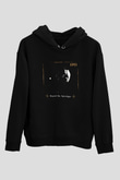 1349 Baskılı Unisex Siyah Hoodie