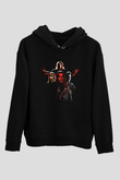 1349 Baskılı Unisex Siyah Hoodie