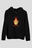 1349 Baskılı Unisex Siyah Hoodie