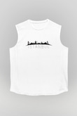 1453 Baskılı Beyaz Unisex Kolsuz Tişört - Tshirt