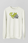 1453 Baskılı Beyaz Unisex Sweatshirt