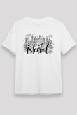 1453 Unisex Baskılı Beyaz Tişört - Tshirt
