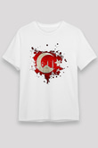 1453 Unisex Baskılı Beyaz Tişört - Tshirt