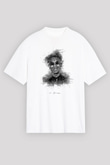 21 Savage Baskılı Beyaz Unisex Oversize Tişört - Tshirt