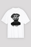 21 Savage Baskılı Beyaz Unisex Oversize Tişört - Tshirt