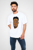 21 Savage Baskılı Beyaz Unisex Oversize Tişört - Tshirt