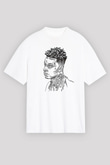 21 Savage Baskılı Beyaz Unisex Oversize Tişört - Tshirt