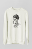 21 Savage Baskılı Beyaz Unisex Sweatshirt