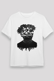 21 Savage Baskılı Unisex Beyaz Tişört - Tshirt