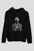21 Savage Baskılı Unisex Siyah Hoodie