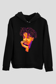 21 Savage Baskılı Unisex Siyah Hoodie