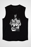 21 Savage Baskılı Unisex Siyah Kolsuz Tişört - Tshirt