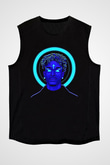 21 Savage Baskılı Unisex Siyah Kolsuz Tişört - Tshirt
