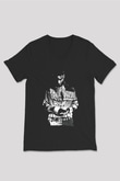 21 Savage Baskılı Unisex Siyah V Yaka Tişört - Tshirt