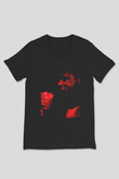 21 Savage Baskılı Unisex Siyah V Yaka Tişört - Tshirt