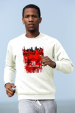 28 Days Later Baskılı Beyaz Unisex Sweatshirt