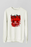 28 Days Later Baskılı Beyaz Unisex Sweatshirt