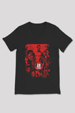28 Days Later Baskılı Unisex Siyah V Yaka Tişört - Tshirt