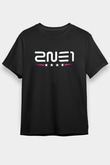 2NE1 Logolu Siyah Unisex Tişört T-Shirt - TişörtFabrikası