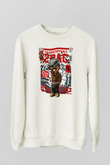 2PAC Baskılı Unisex Beyaz Sweatshirt