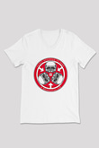 30 Seconds To Mars Baskılı Unisex Beyaz V Yaka Tişört