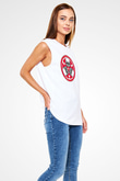 30 Seconds To Mars Baskılı Unisex Beyaz Kolsuz Tişört