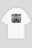 30 Seconds To Mars Baskılı Unisex Beyaz Oversize Tişört