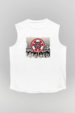 30 Seconds To Mars Baskılı Unisex Beyaz Kolsuz Tişört