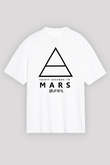 30 Seconds To Mars Baskılı Unisex Beyaz Oversize Tişört