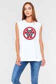 30 Seconds To Mars Baskılı Unisex Beyaz Kolsuz Tişört