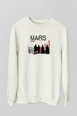 30 Seconds To Mars Baskılı Unisex Beyaz Sweatshirt