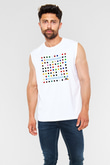 30 Seconds To Mars Baskılı Unisex Beyaz Kolsuz Tişört