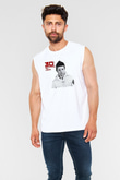 30 Seconds To Mars Baskılı Unisex Beyaz Kolsuz Tişört