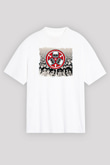 30 Seconds To Mars Baskılı Unisex Beyaz Oversize Tişört
