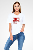 30 Seconds To Mars Baskılı Unisex Beyaz V Yaka Tişört