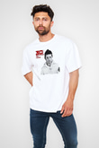 30 Seconds To Mars Baskılı Unisex Beyaz Oversize Tişört