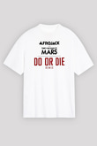 30 Seconds To Mars Baskılı Unisex Beyaz Oversize Tişört