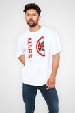 30 Seconds To Mars Baskılı Unisex Beyaz Oversize Tişört