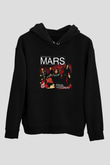 30 Seconds To Mars Baskılı Unisex Siyah Hoodie