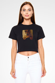 30 Seconds To Mars Baskılı Unisex Siyah Crop Top Tişört