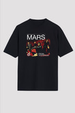 30 Seconds To Mars Baskılı Unisex Siyah Oversize Tişört