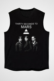 30 Seconds To Mars Grubu Siyah Unisex Kolsuz Tişört